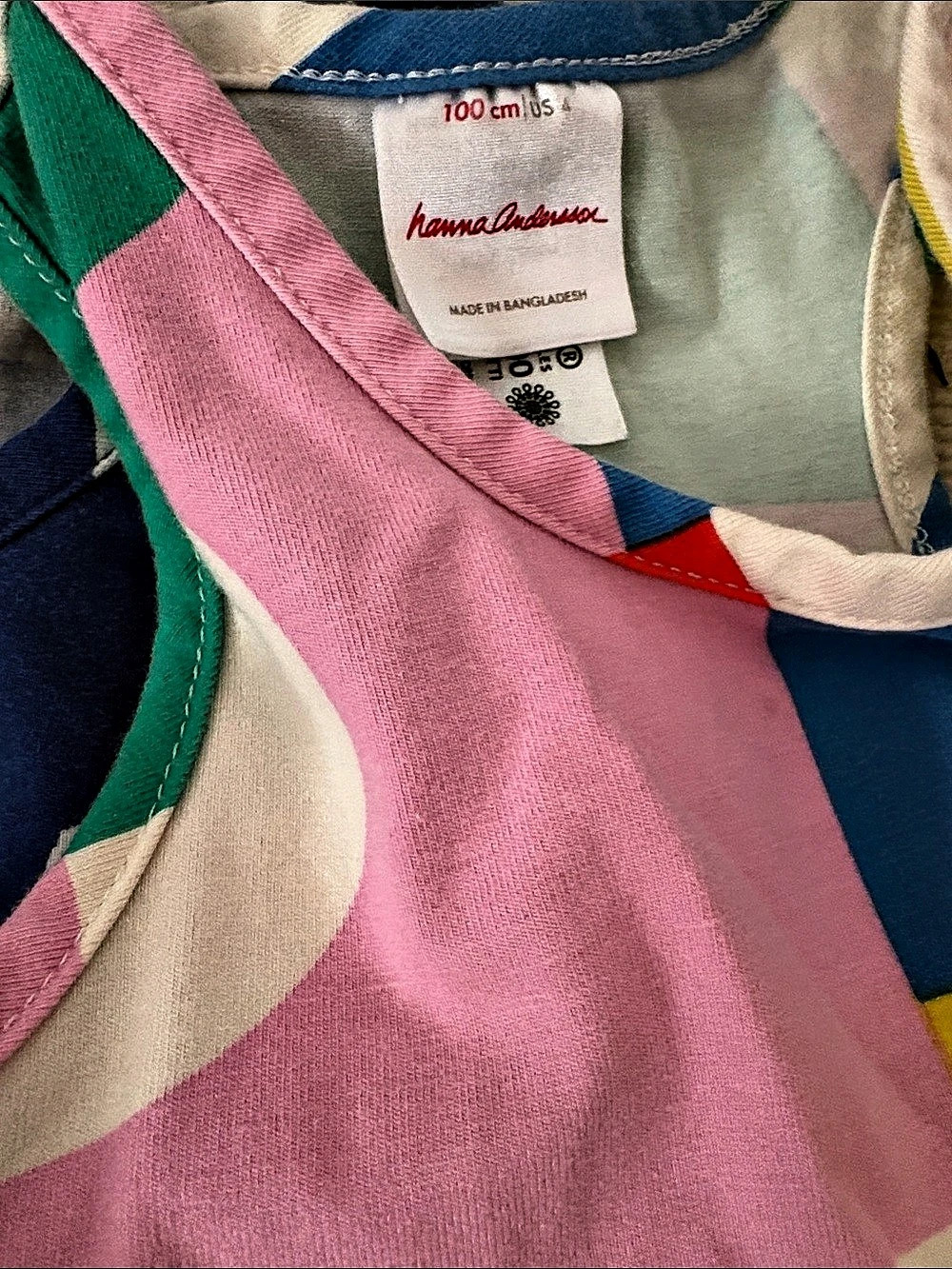 Hanna Andersson Play Dress Bundle of 5 Girls Size 4 Blue & Multi - Picture 2 of 8